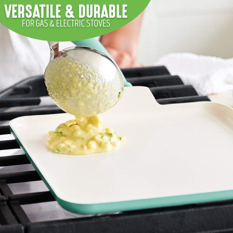 Greenlife Soft Grip Healthy Ceramic Nonstick, 11" Griddle Pan, PFAS